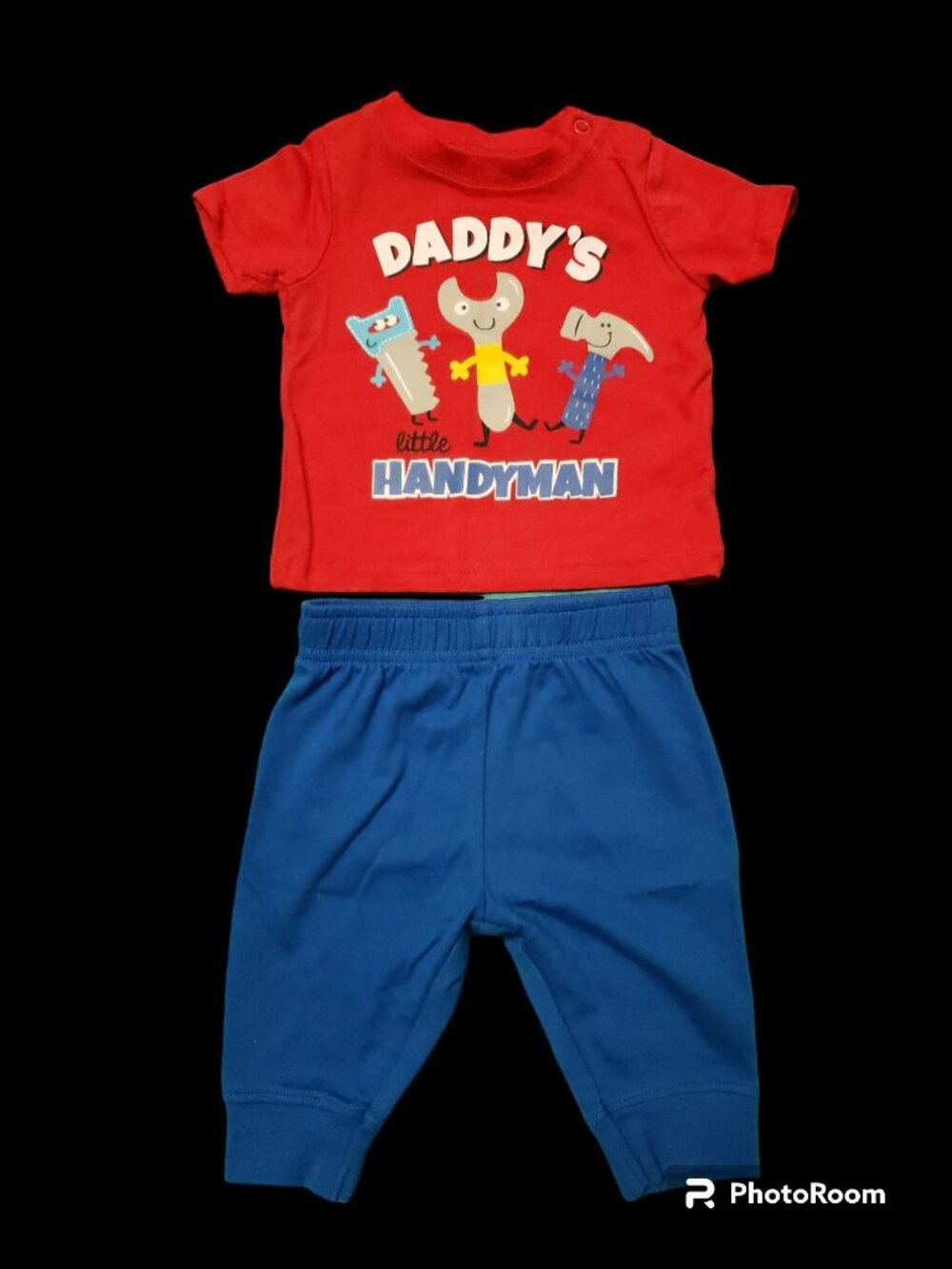 Garanimals "Daddy's Handyman" Shirt & Pants Set Size 0-3M Baby